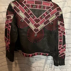 Free People Zandra Rhodes Stardust Biker Jacket